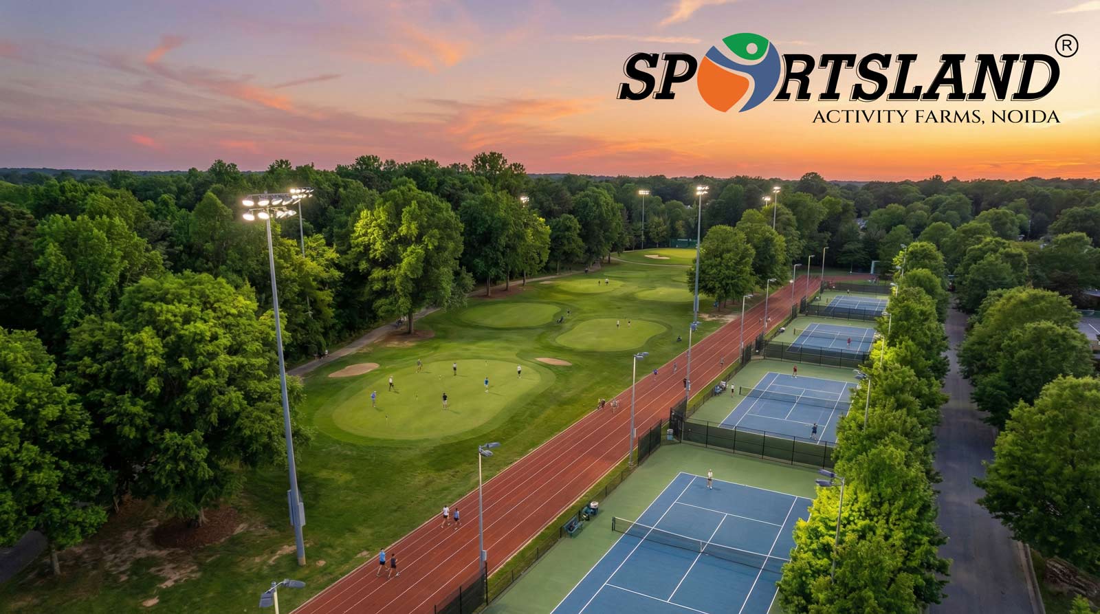 Main banner image representing open green spaces and walkable landscapes that define the best farmhouse in Noida for active living and preventive living.