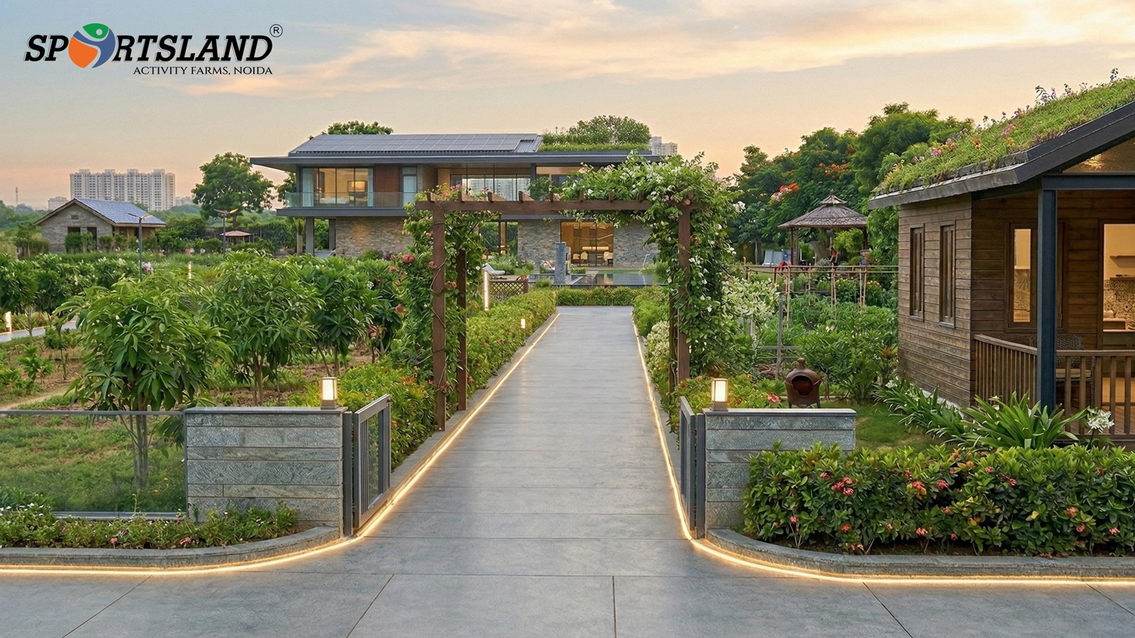 Farmhouse plots in Sector 151 Noida showcasing open green landscapes, low-density living, and nature-led lifestyle near Noida Expressway